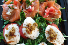 zalm - mozzarella broodjes